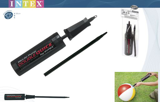 GONFIATORE POMPA MANUALE CM.30 DOUBLE TONDA IN BUSTA INTEX 69613