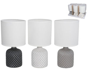 LAMPADA LUMETTO IN CERAMICA ATHENA CM.13x13x27 GERIMPORT