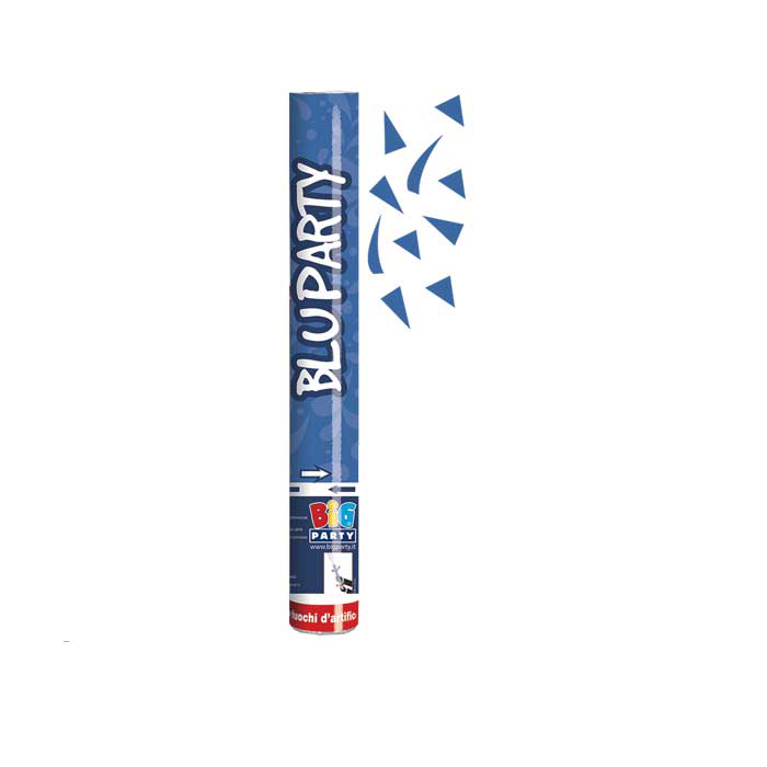 TUBO SPARA CORIANDOLI CM.40 BLU BIGPARTY