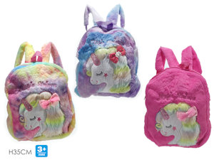 PELUCHE ZAINETTO UNICORNO CM.H.35 748044 GENERAL