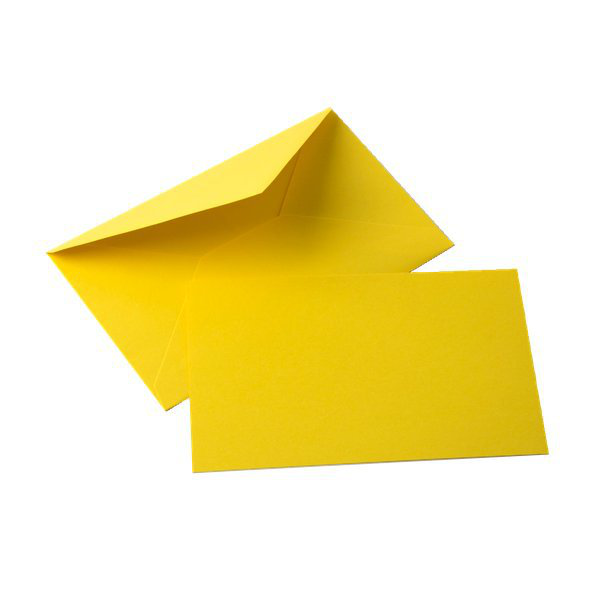 BIGLIETTI COLORATI CON BUSTE CM.9x14 GIALLO CONF.10PZ.