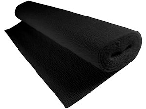 CARTA CRESPA IN ROTOLO DA 180G. CM.50x2.50MT. NERO