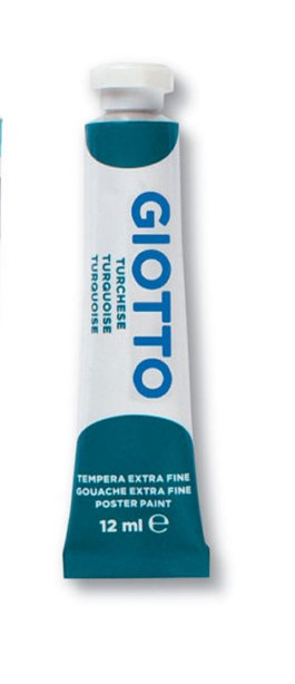 TEMPERA IN TUBETTO 12ML. 18 TURCHESE GIOTTO PEZZI 6