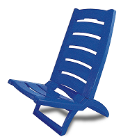 SPIAGGINA IN PLASTICA ADRIATIC CM.37,5 x H.65 BLU