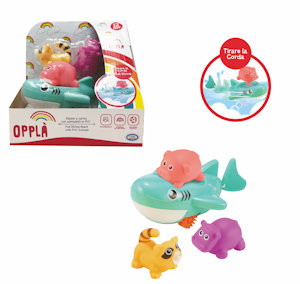 BABY GIOCO SQUALO A CORDA PER BAGNETTO CON ANIMALETTO OPPLA' 47818 ODS