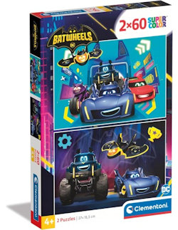 PUZZLE 2x60 BATWHEELS SUPERCOLOR 24812 CLEMENTONI
