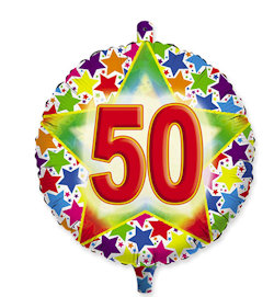 50 ANNI STARDUST PALLONCINO MYLAR CM.45 TONDO BIGPARTY