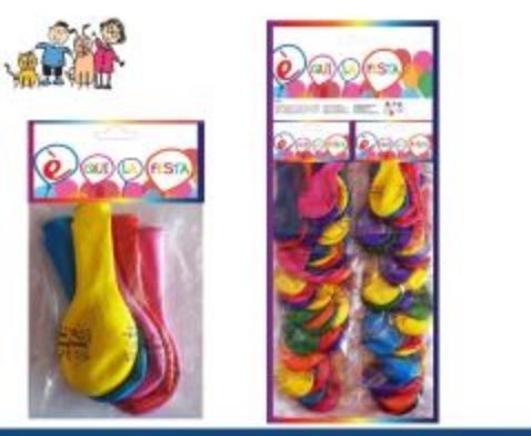 PALLONCINI MEDIUM IN BUSTA SU CARTELLA BUON COMPLEANNO CONF.05PZ. EOLD. PEZZI 20