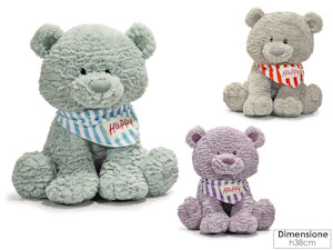 PELUCHE ANIMALI ORSETTO CM.38 SEDUTO COLORI PASTELLO 718911 GENERAL