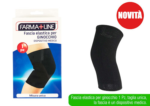 MEDICAZIONE FASCIA ELASTICA GINOCCHIO TAGLIA UNICA CONF.1PZ. FARMALINE