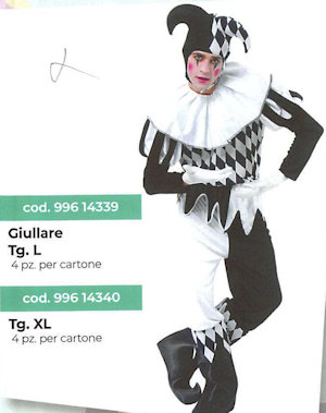 COSTUME ADULTO GIULLARE TAGLIA L