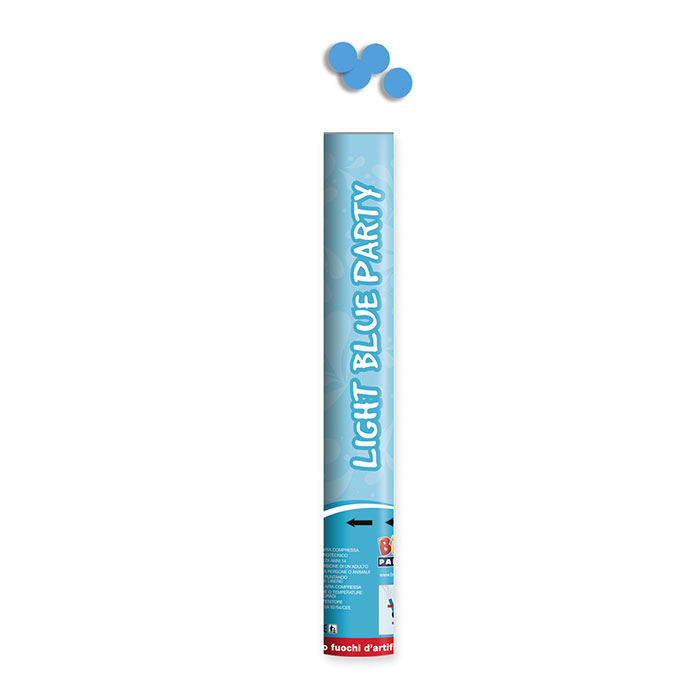 TUBO SPARA CORIANDOLI CM.40 CELESTE BIGPARTY