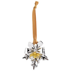 PORTAFORTUNA AGRIFOGLIO CON LACCETTO ORO G3S