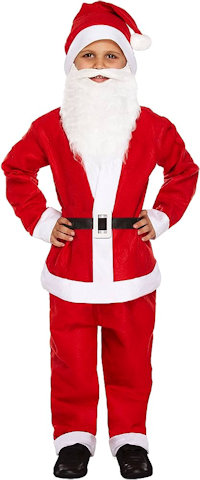 VESTITO BABBO NATALE BIMBO 7-8 ANNI IDEA'S