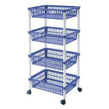 CARRELLO IN PLASTICA MITO 4 PIANI CM.40x29x85 TONTARELLI