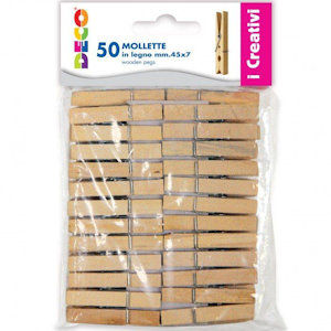 MOLLETTE IN LEGNO COLORE NATURALE MM.45x7 CONF.50 PZ. CWR