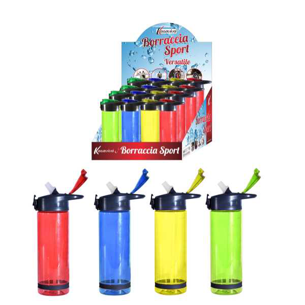 BORRACCIA IN PLASTICA 750ML EASY CON CANNUCCIA SPORT KASAVIVA