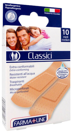 MEDICAZIONE CEROTTI CLASSICI MEDI CONF. 10PZ. FARMALINE