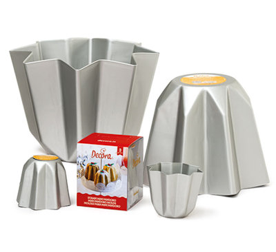 CUCINA DOLCI STAMPO PANDORO ALLUMINIO ANOTIZZATO 750 GR.. DECORA