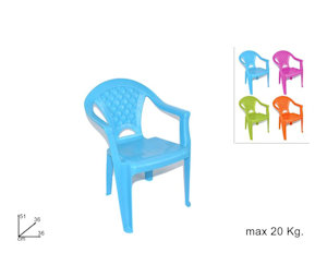 SEDIA IN PLASTICA BIMBO COLOR CM.36x36xH.51 DUESSE
