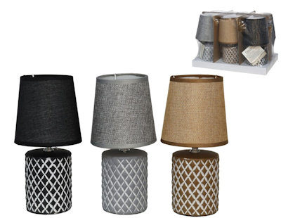 LAMPADA LUMETTO IN CERAMICA BAFIA COLOR CM.27 GERIMPORT