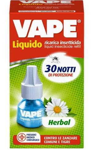PROTEZIONE AMBIENTE VAPE RICARICA LIQUIDA INSETTICIDA 30 NOTTI