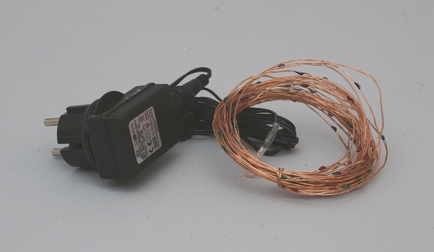 180 LED FILO DI RAME  INTERNO MT. 23 MT. MULTICOLOR EL-74697C EURONATALE