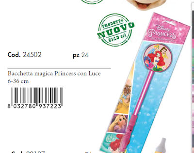 ACCESSORI CORPO BACCHETTA MAGICA CON LUCE CM.36 PRINCIPESSE