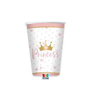 GENERICO PRINCESS CROWN BICCHIERI CC.250 CONF.8PZ. BIGPARTY