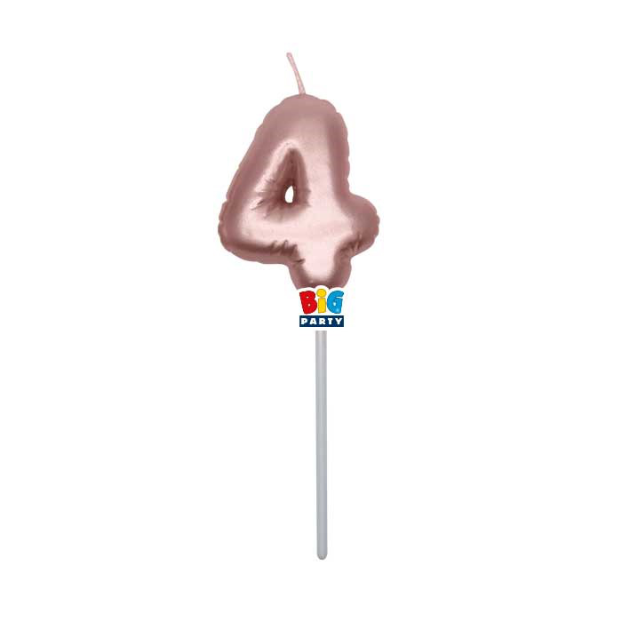CANDELINA CERA BALLON CM.13 ROSE GOLD METAL N.4 BIGPARTY