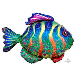PALLONCINO MYLAR SAGOMA ANIMALETTO PESCE MULTICOLOR  SUPERSHAPE ROCCA