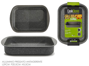 TEGLIA SFORNATUTTO ALTA RETTANGOLARE COOKSTONE CM.29x20x5,5 GENERAL 652394