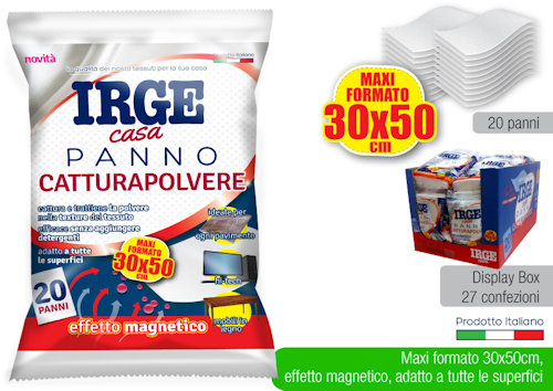 PANNO CATTURAPOLVERE CM.30x50 CONF.20PZ. MAXI IRGE