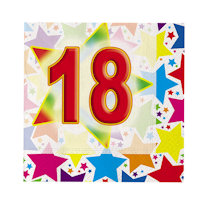 18 ANNI STARDUST TOVAGLIOLI CM.25x25 CONF.16PZ. BIGPARTY