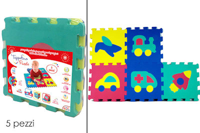 TAPPETINO MATTONELLE PUZZLE 5PZ. VEICOLI 529056 GENERAL