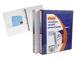 RACCOGLITORE IN PPL PERSONALIZZABILE D.50 ANELLI 4 A "D" COLORE BLU NIKOFFICE