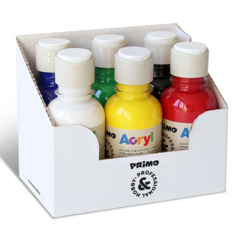 TEMPERA ACRILICA IN FLACONE DA 125ML. CONF.6 COLORI BASE MOROCOLOR