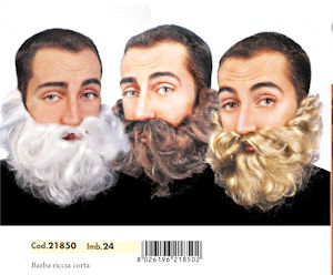 ACCESSORI VISO BARBA RICCIA CORTA ASSORTITE