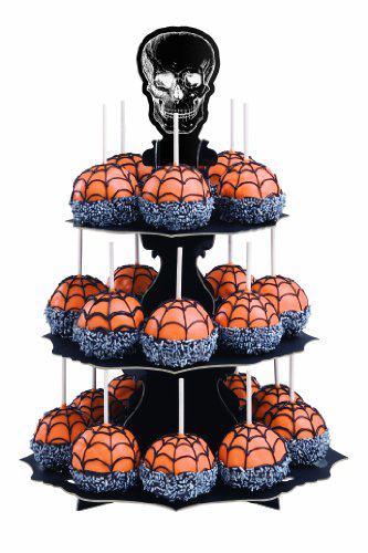 HALLOWEEN ACCESSORI FESTA ALZATINA IN CARTONE 3 PIANI TESCHIO DECORA
