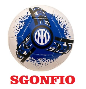 PALLONE CALCIO CUOIO A CLUB INTER N.5 SGONFIO 300gr. MONDO 13404