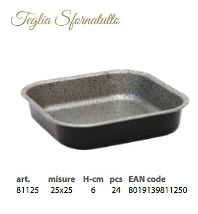 TEGLIA PIZZA ALTA RETTANGOLARE CM.30x25xH.4 NORDIKA LINE PENTALUX 81130