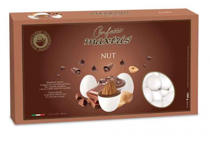 CONFETTI MAXTRIS CIOCOMANDORLA 1KG. NUT RICOPERTO DI CIOCCOLATO AL LATTE E NOCCI