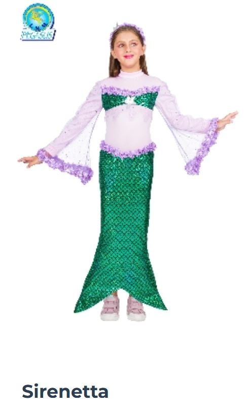 COSTUME SIRENETTA 8/9 ANNI DI PEGASUS 1670
