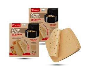 CARTA FORNO PER FRIGGITRICE AD ARIA FOGLIO QUADRATO CM.20x20 CONF.100PZ. SETABLU