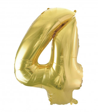 PALLONCINO MYLAR CHAMPAGNE NUMERO 4 CM.102 D.40