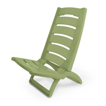 SPIAGGINA IN PLASTICA ADRIATIC CM.37,5 x H.65 VERDE SALVIA TREKKING