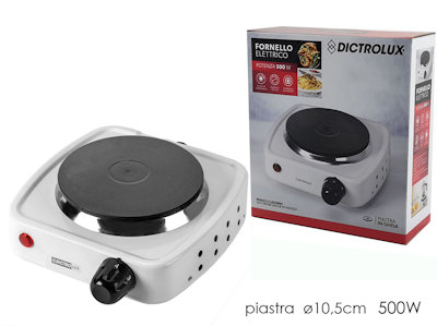 FORNELLO ELETTRICO 1 PIASTRA 500W 619902 DICTROLUX