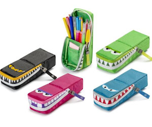 BUSTINA 1 ZIP TOMBOLINO OVALE DECORATO MOSTRO GNAM CARIOCA