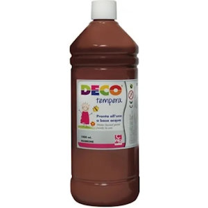 TEMPERA LIQUIDA FLACONE DA 1LT. MARRONE DECO CWR