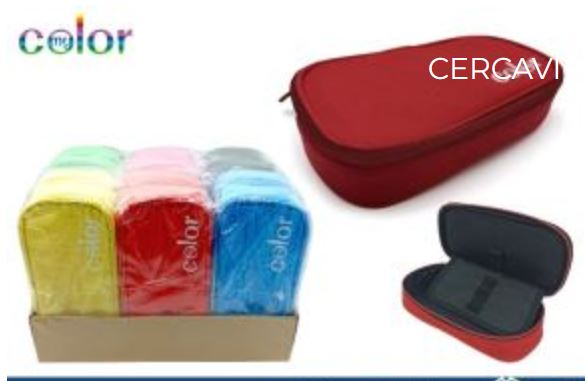 BUSTINA 1 ZIP TOMBOLINO OVALE MONOCOLORE EOLD.